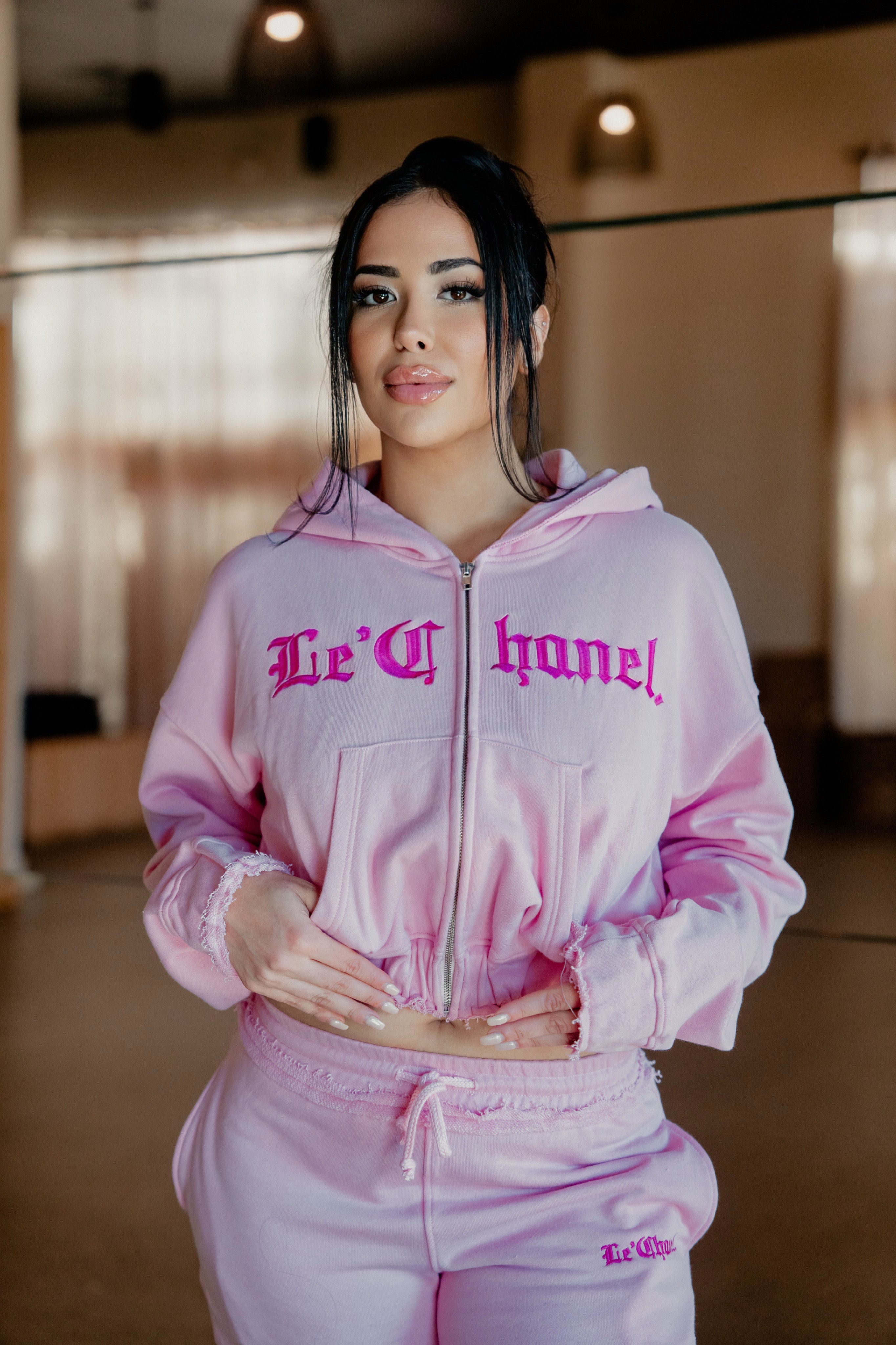 Le’chanel Cropped Sweatsuit